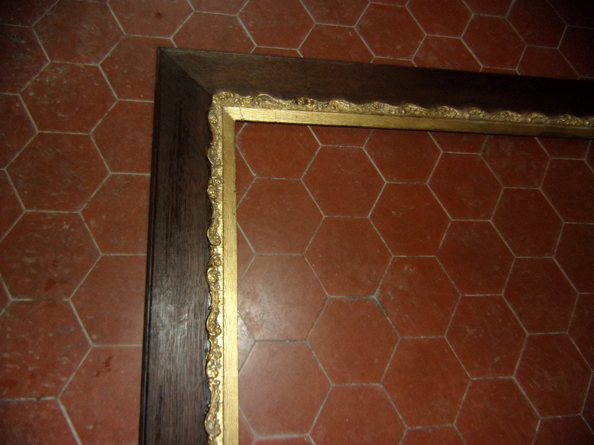 19th Century Frame, In Wood And Gilded.-photo-2