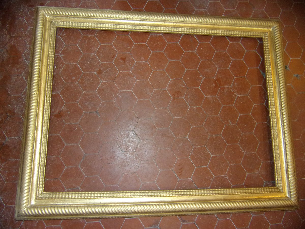  Grand Cadre époque 19ème, En Bois Doré.