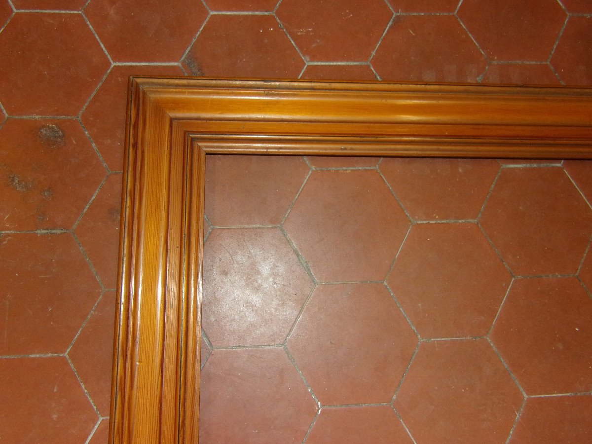   Pitchpin Wooden Frame, 19th Century.-photo-2