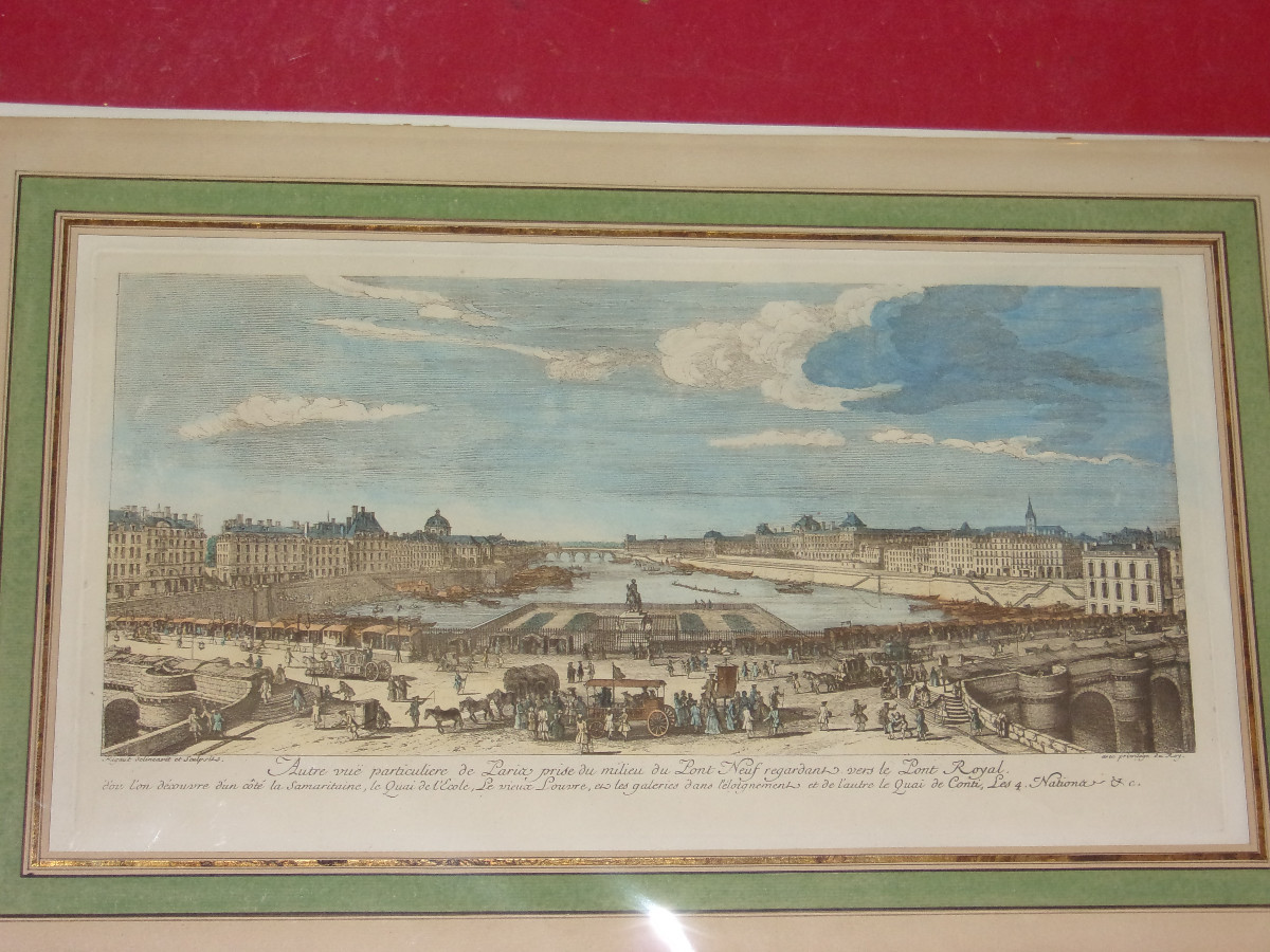 Paris, Pont Neuf, Vue d'Optique  époque 18ème.-photo-2