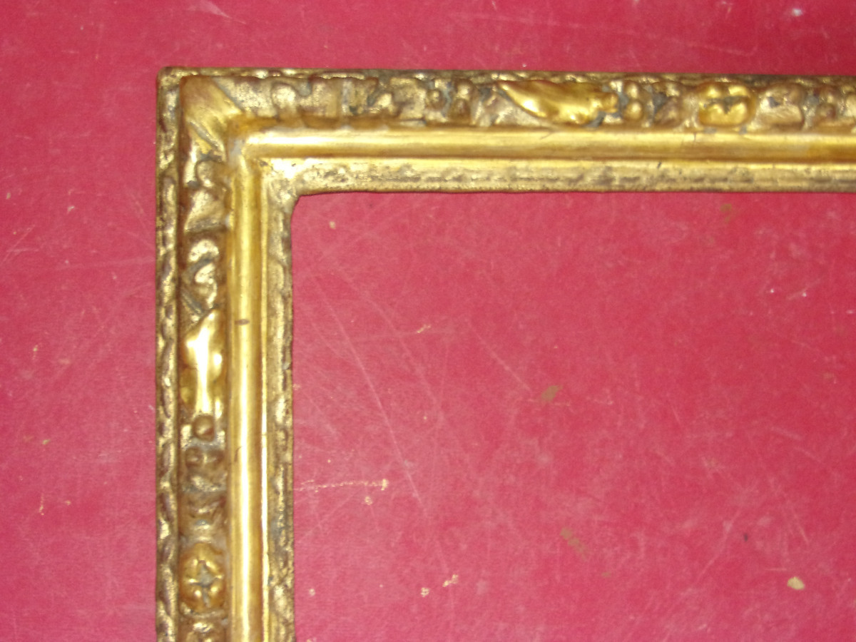 17th Century Louis XIV Frame In Gilded Wood.-photo-2