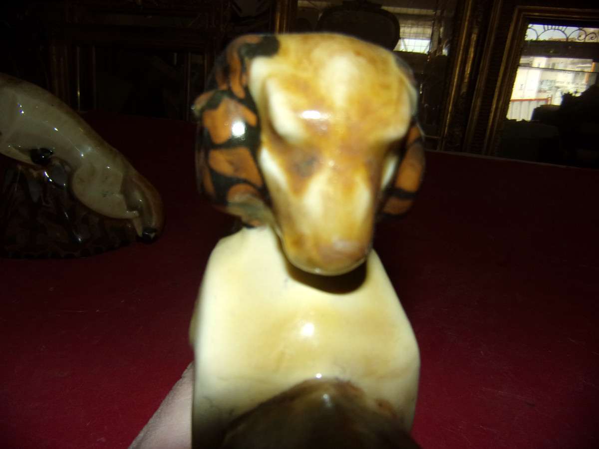 Pair Of Bookends "the Rams" By Camille Tharaud, 20th Century.-photo-6