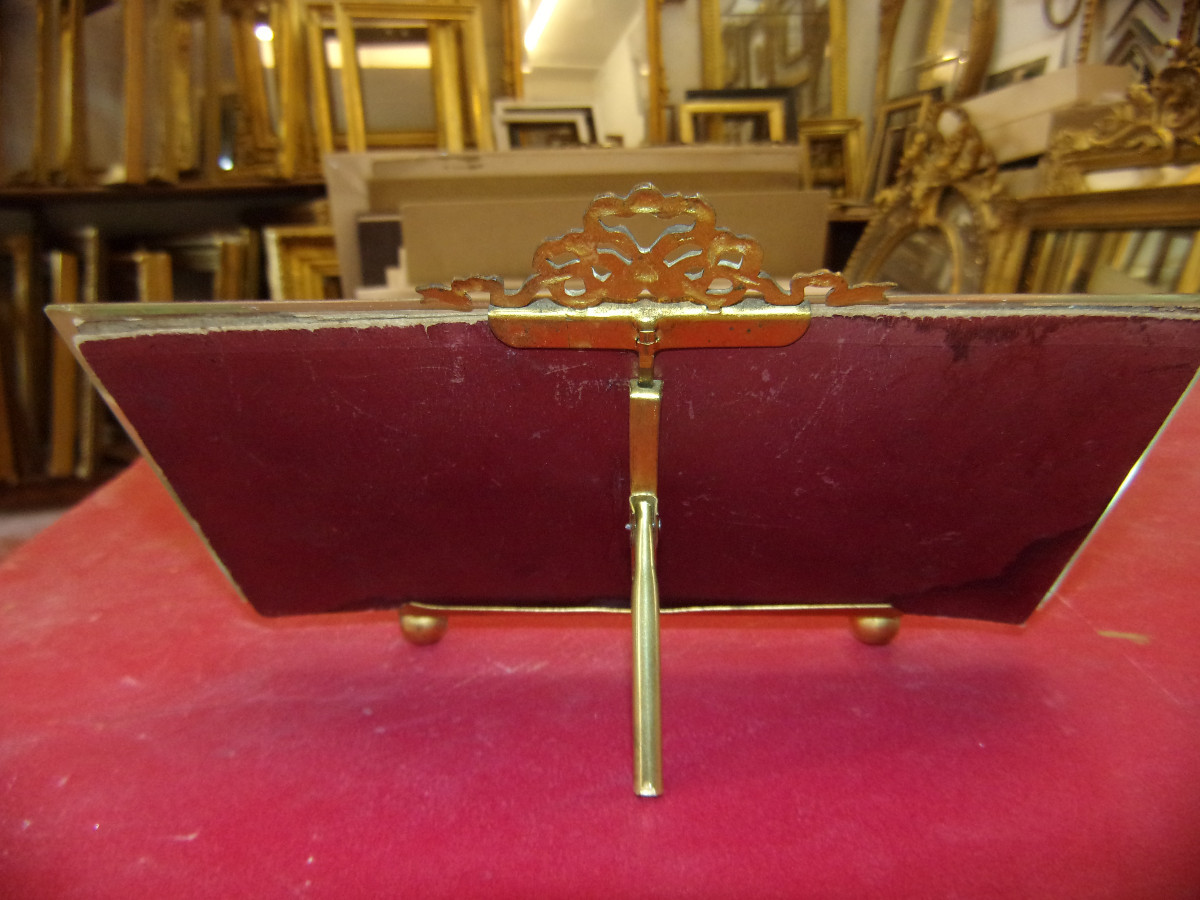  Photo Frame, In Copper, 19th Century.-photo-3