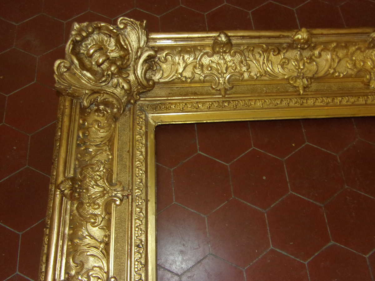 19th Century Frame, In Gilded Wood.-photo-2