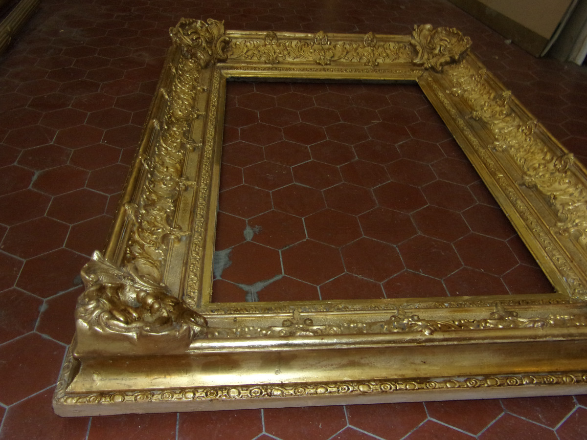 19th Century Frame, In Gilded Wood.-photo-3