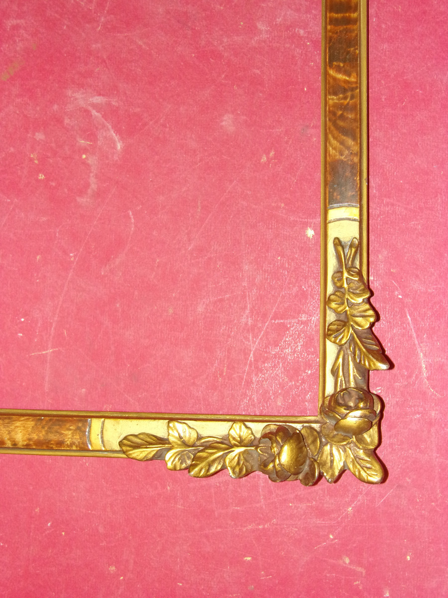 Cadre En Bois  époque Début 20 ème,  Art Nouveau.-photo-4