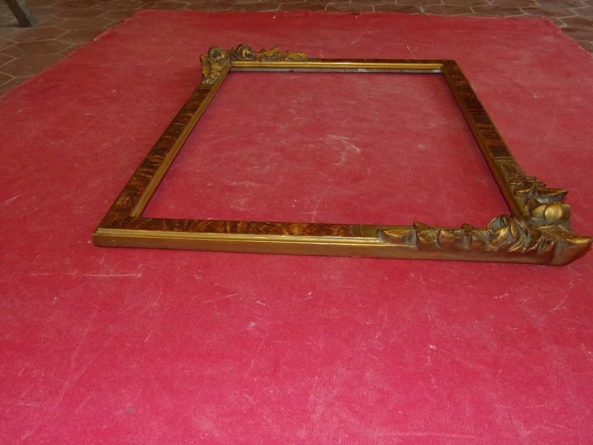 Cadre En Bois  époque Début 20 ème,  Art Nouveau.-photo-2