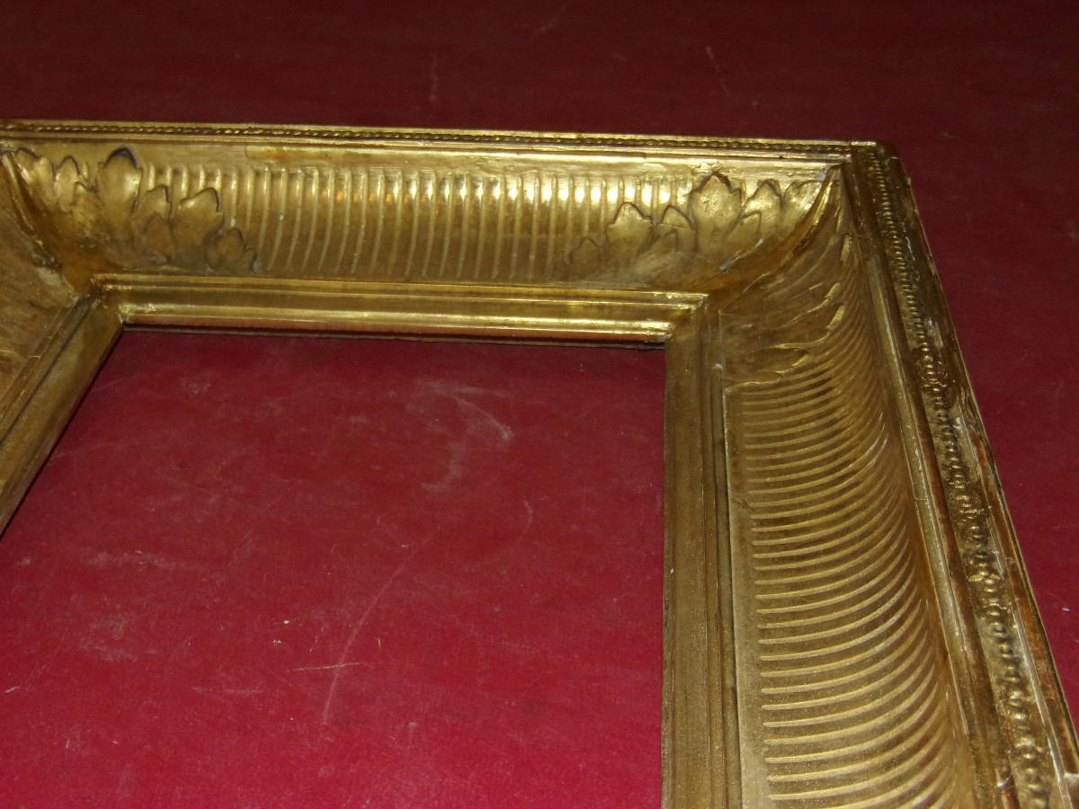 19th Century Canal Frame In Gilded Wood.-photo-1