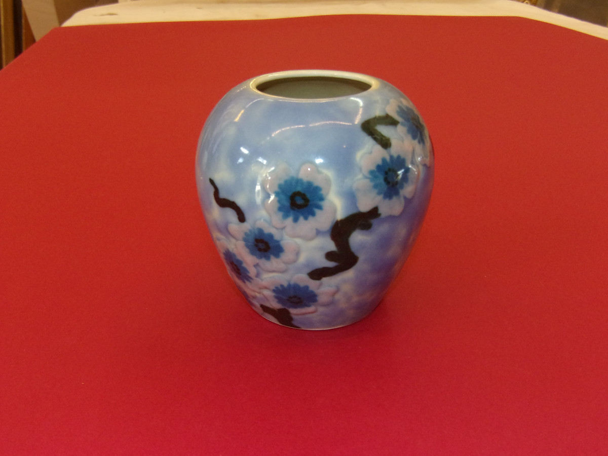Camille Tharaud, Limoges Porcelain, Small Vase, Art Deco Period, 