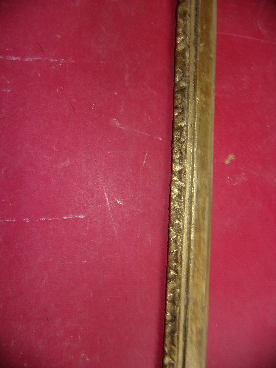 Cadre époque 18 ème, Louis XVI, en bois doré.-photo-3