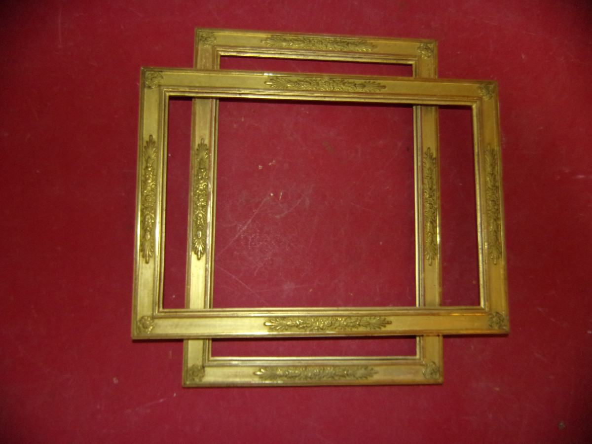 Pair Of 19th Century Frames, In Gilded Wood.