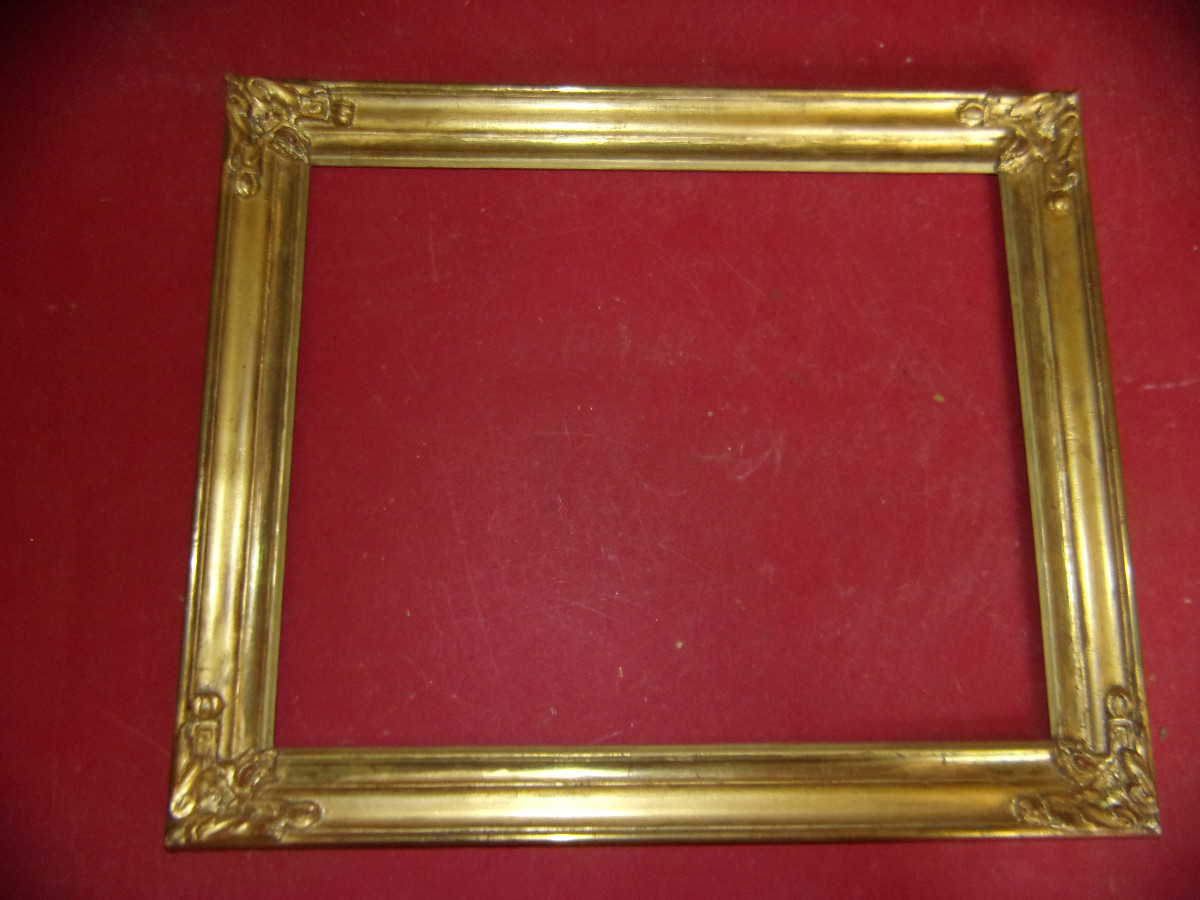 Pair Of 19th Century Frames, In Gilded Wood.-photo-2