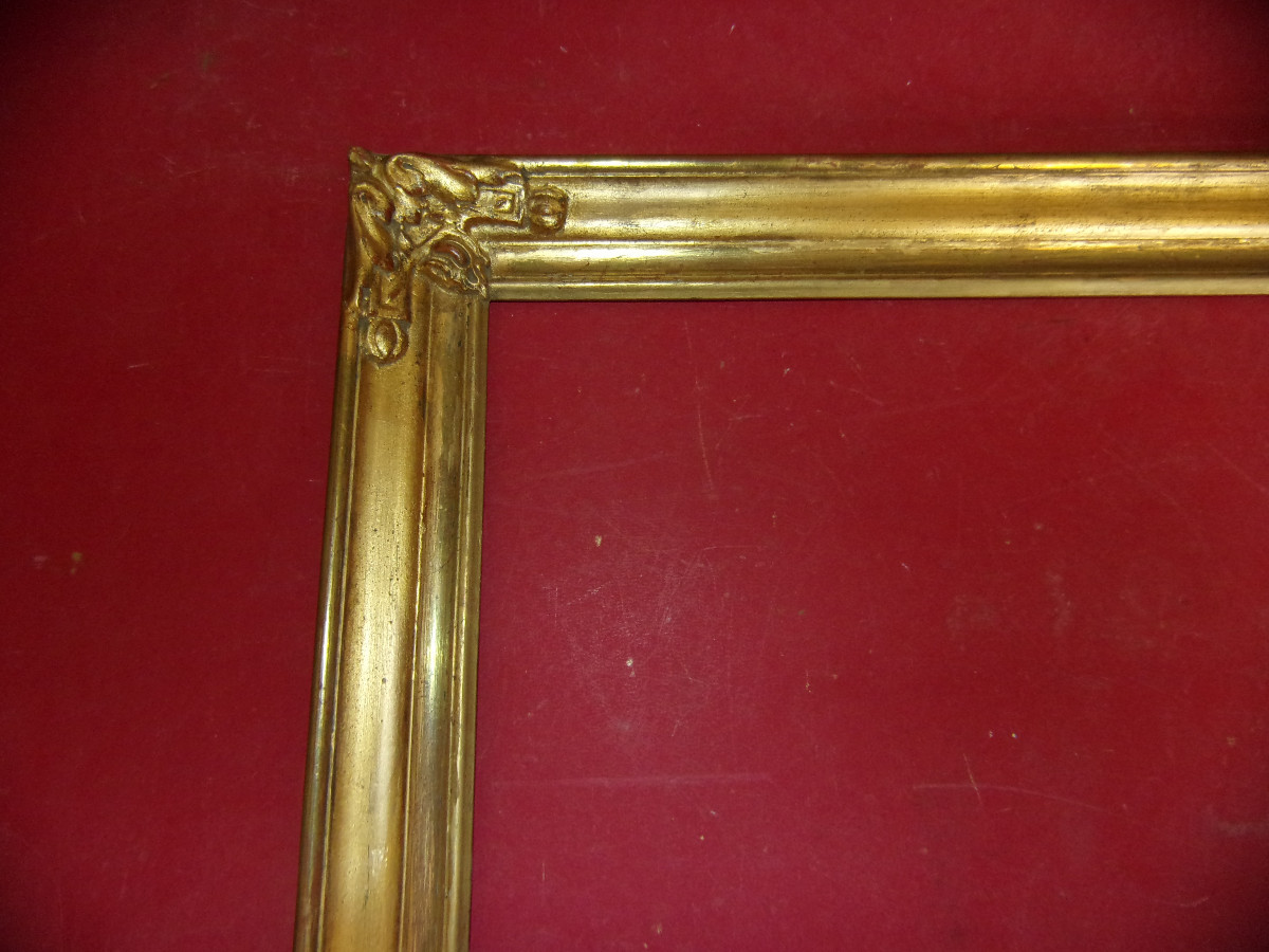 Pair Of 19th Century Frames, In Gilded Wood.-photo-3