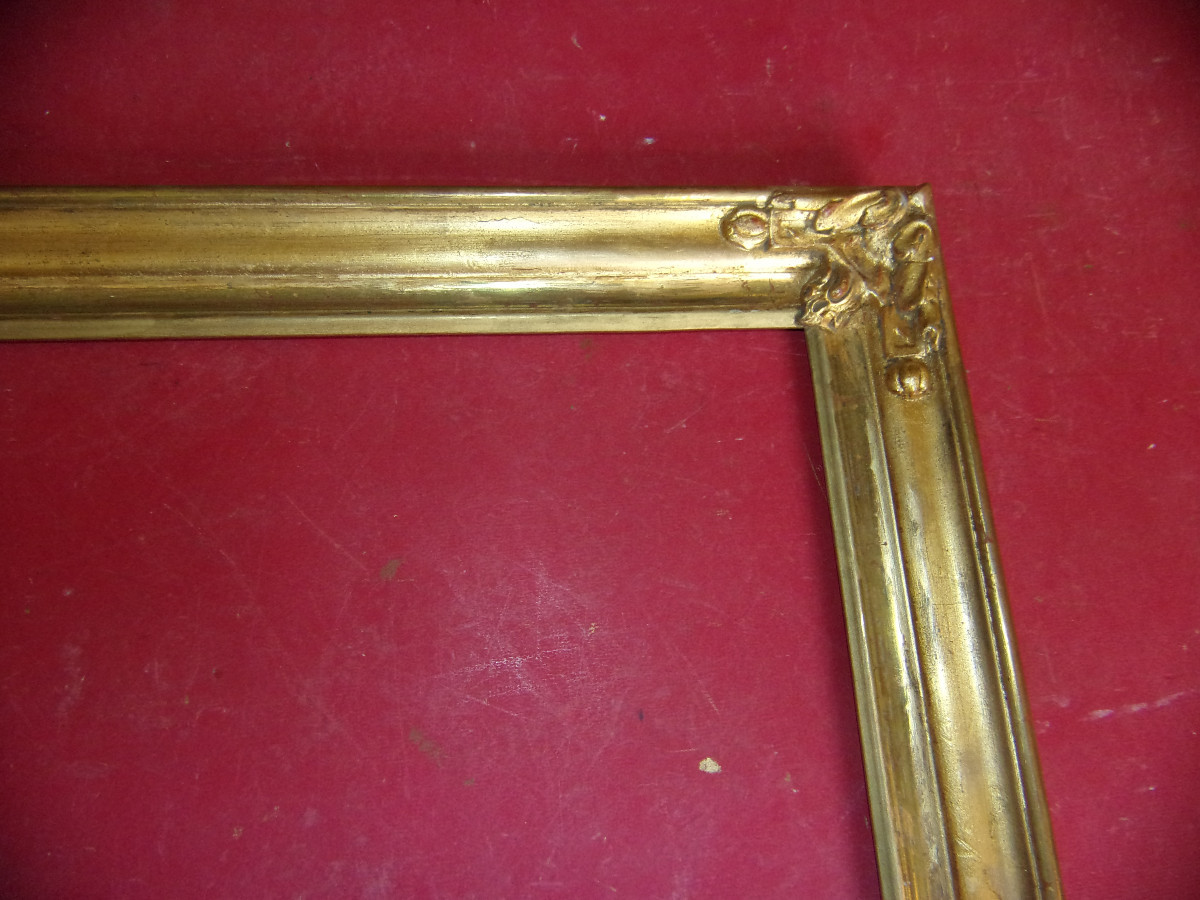 Pair Of 19th Century Frames, In Gilded Wood.-photo-4