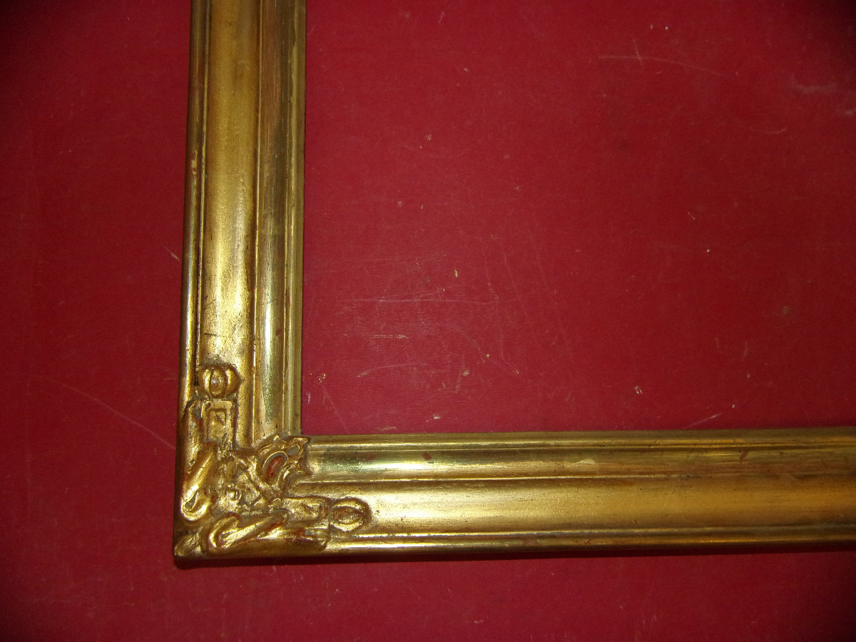 Pair Of 19th Century Frames, In Gilded Wood.-photo-2