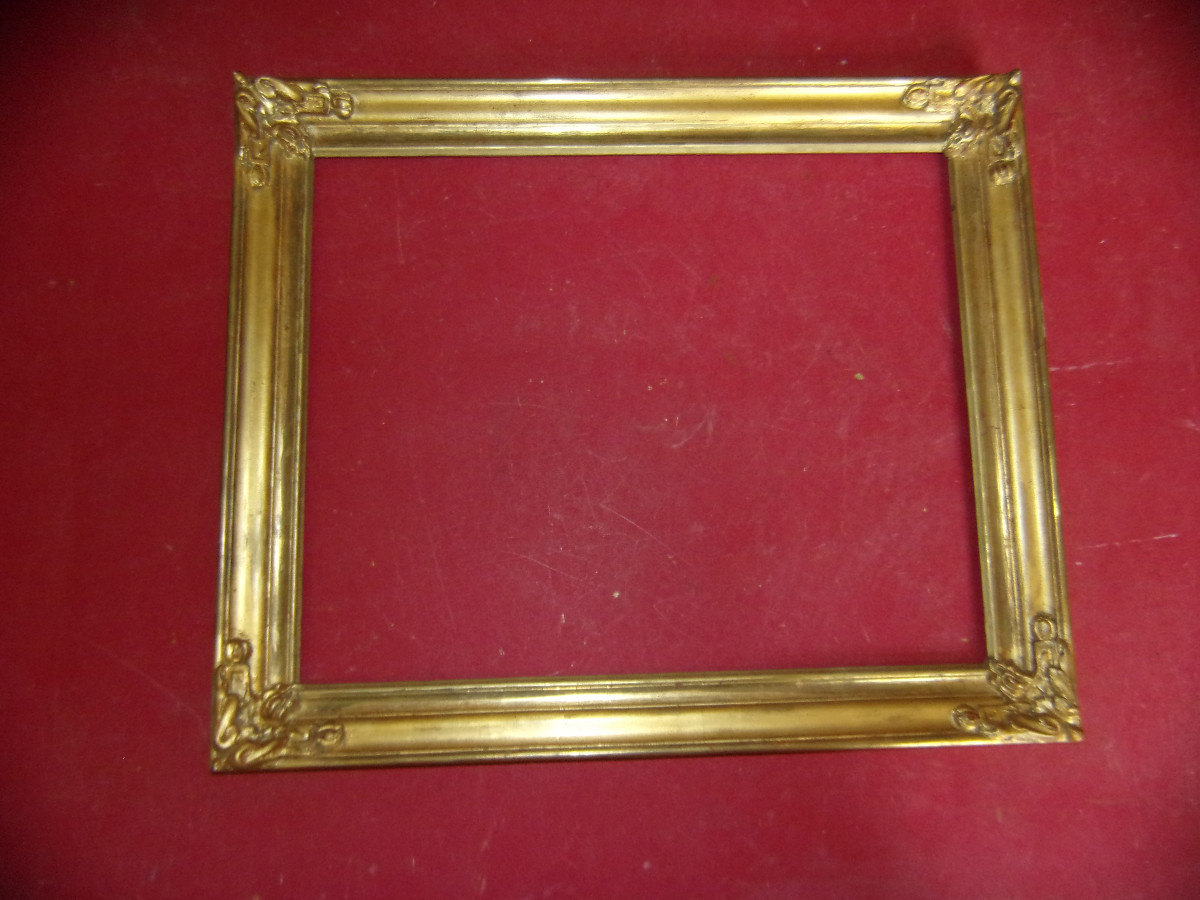 Pair Of 19th Century Frames, In Gilded Wood.-photo-4