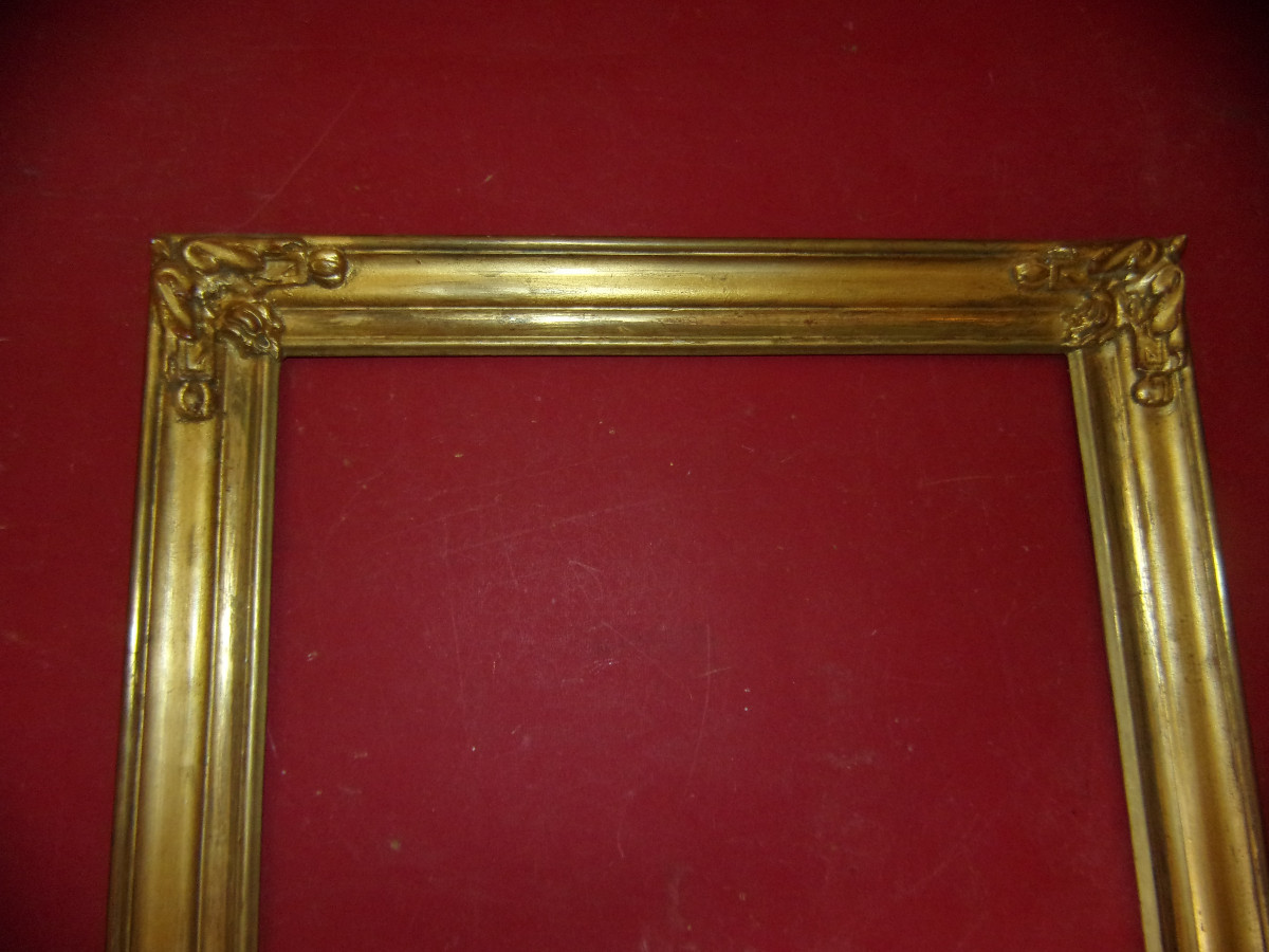 Pair Of 19th Century Frames, In Gilded Wood.-photo-5