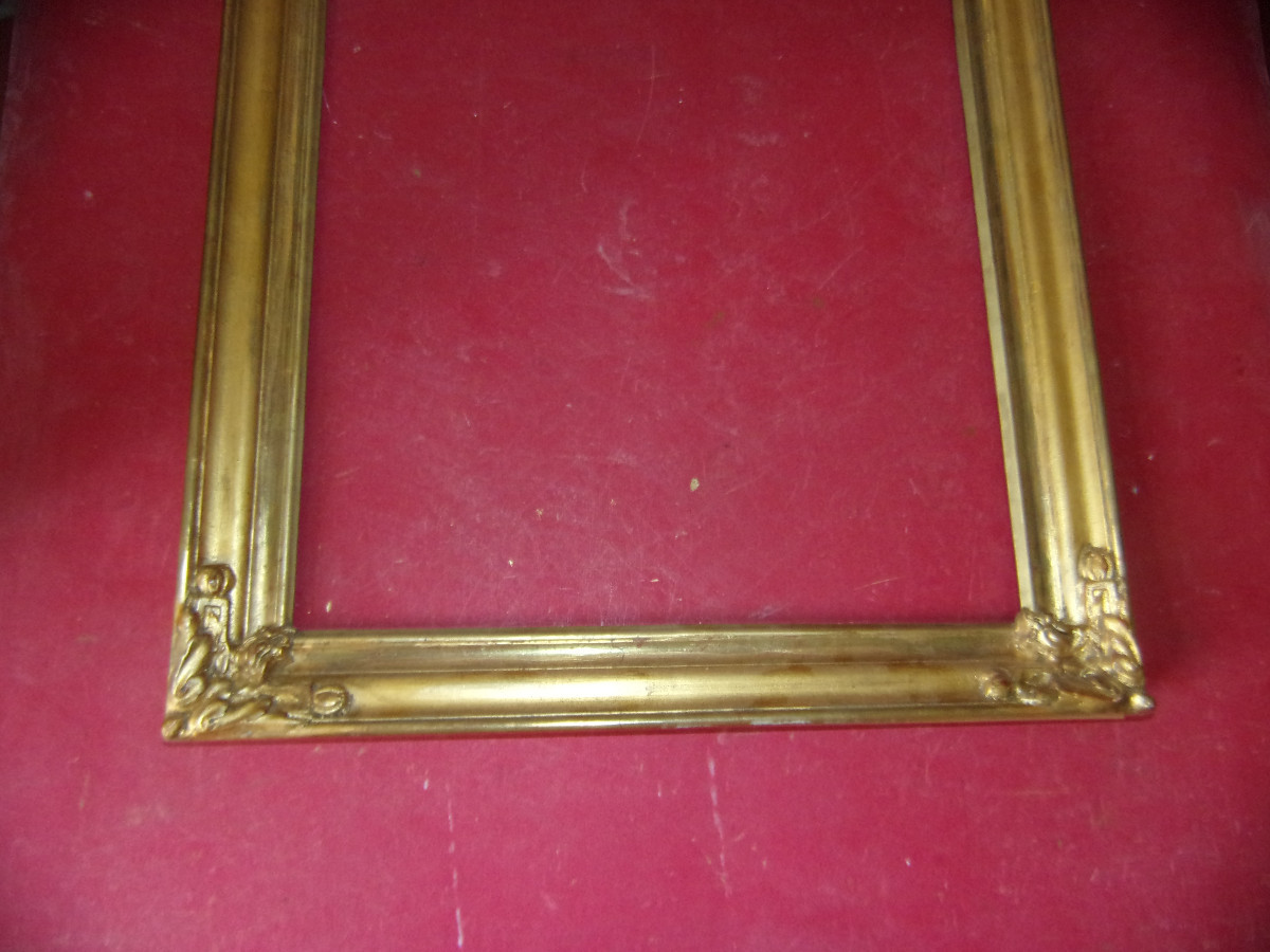 Pair Of 19th Century Frames, In Gilded Wood.-photo-6