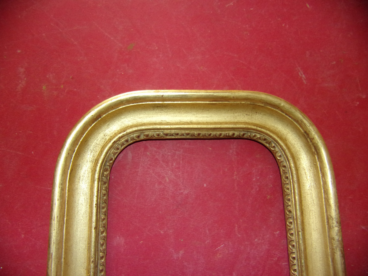 Paire de cadres époque 19ème, en bois doré.-photo-3