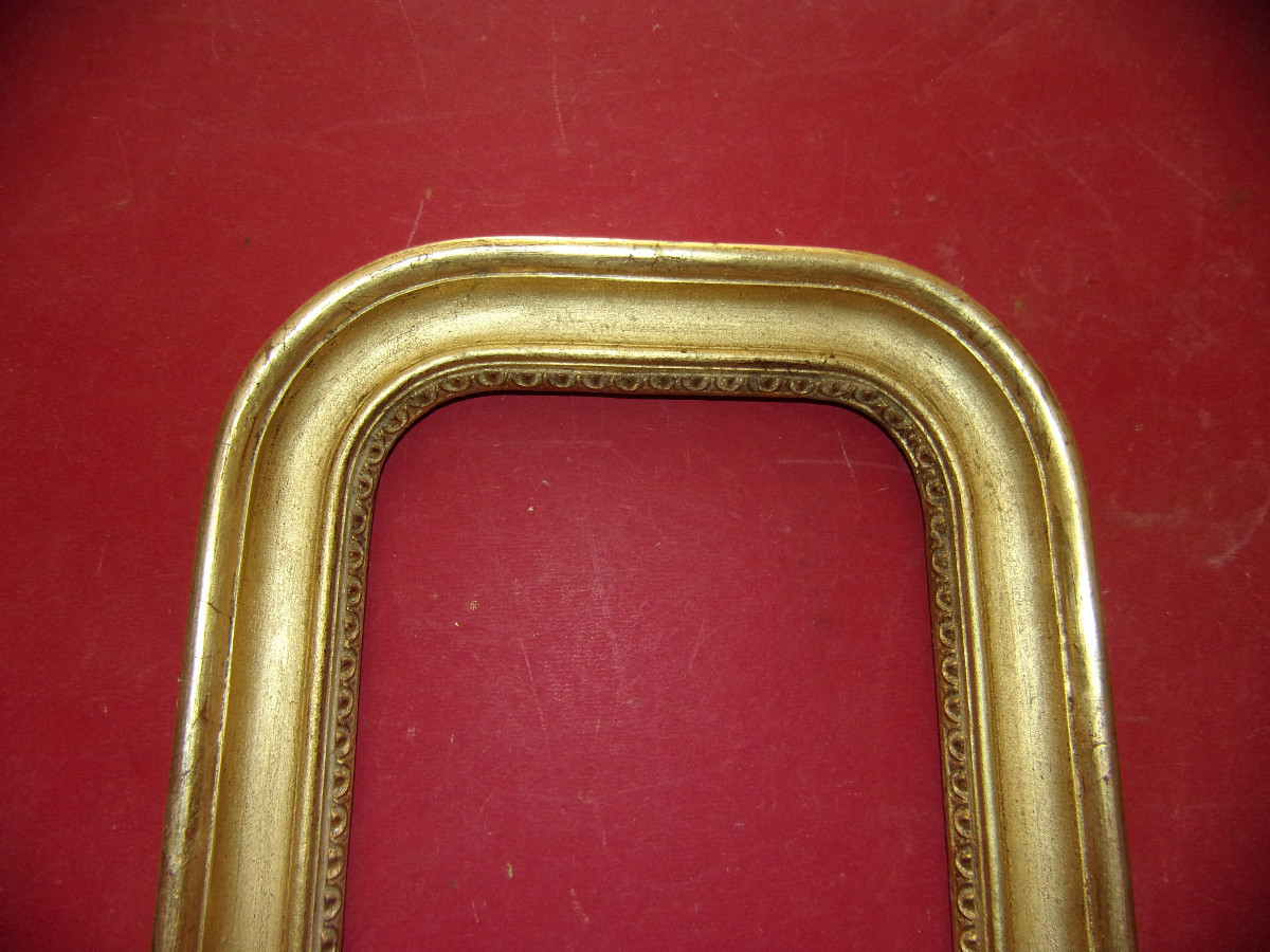 Paire de cadres époque 19ème, en bois doré.-photo-4