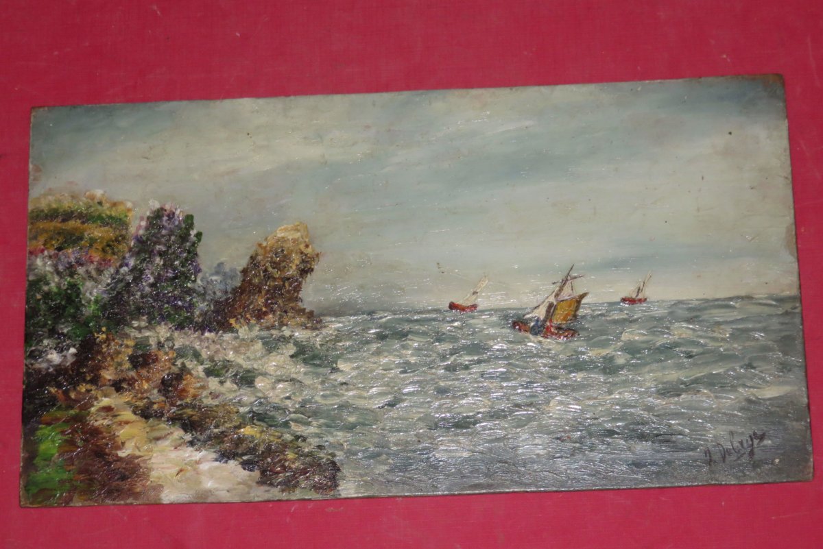  Petite  Marine, tableau époque début 20ème.