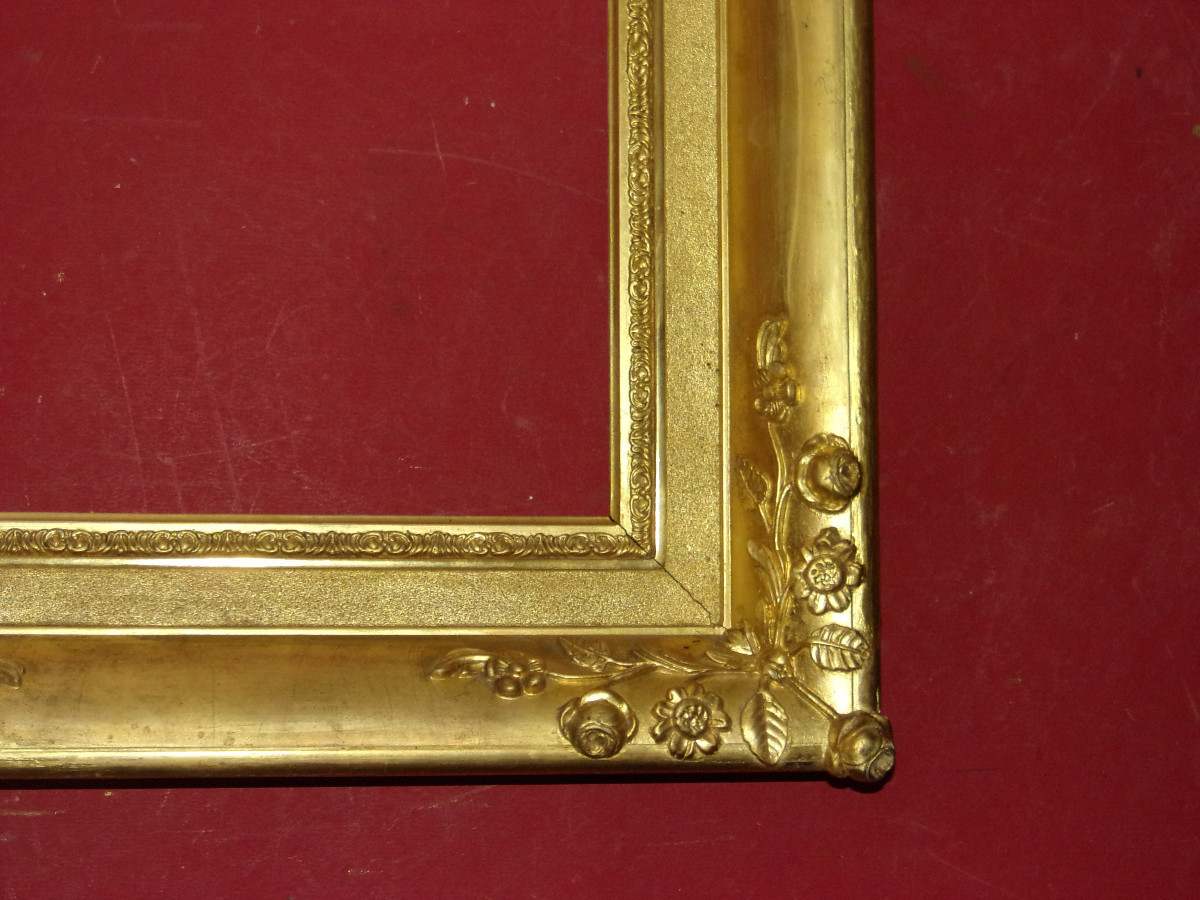 Cadre époque 19ème, en bois doré.-photo-4