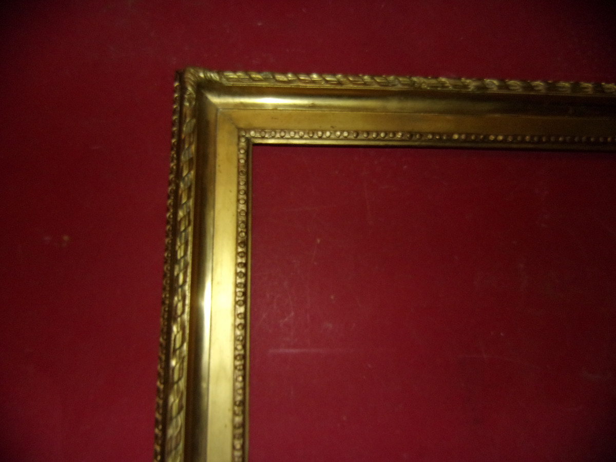 Cadre époque 19ème, en bois doré.-photo-2