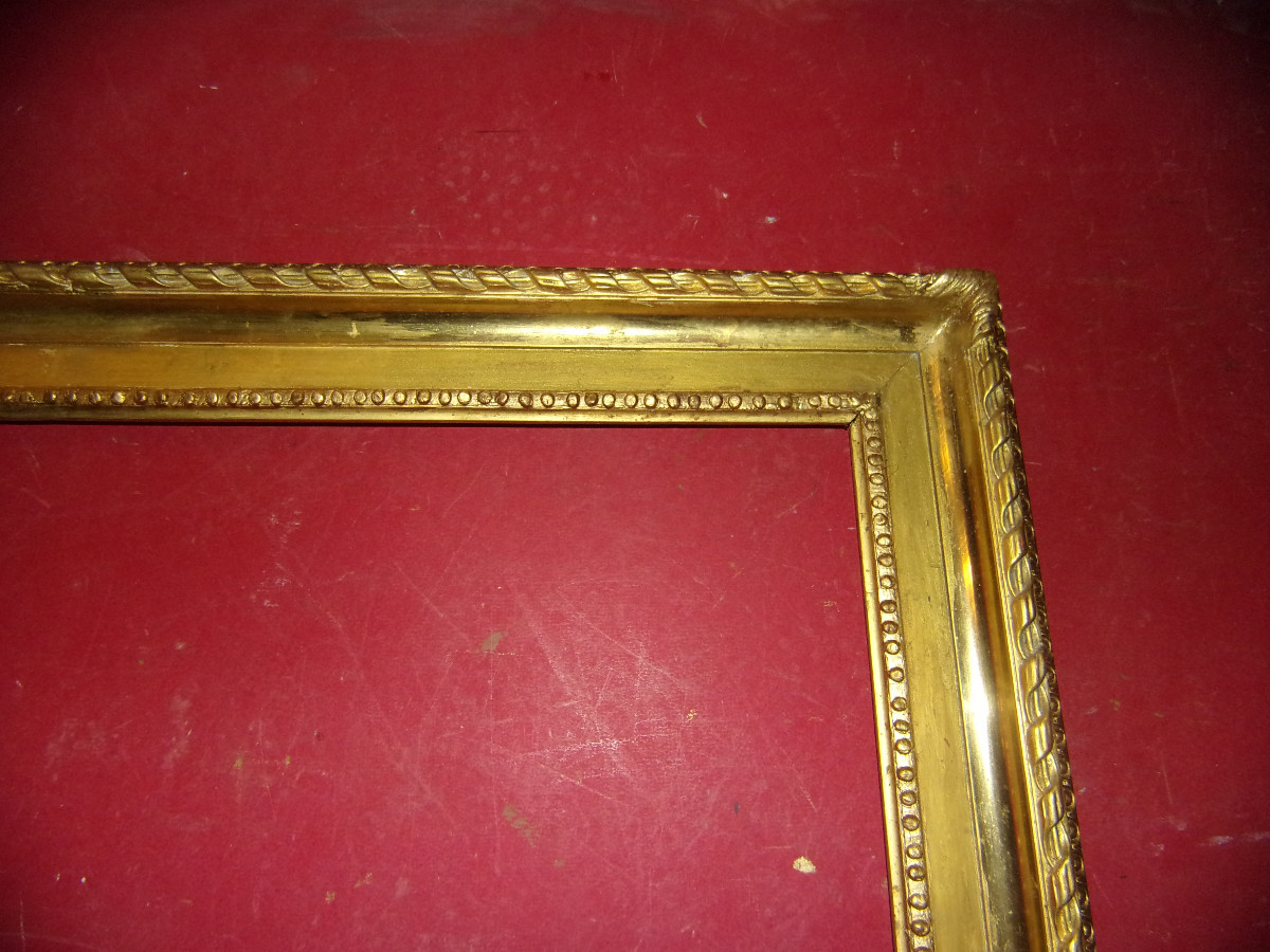 Cadre époque 19ème, en bois doré.-photo-3