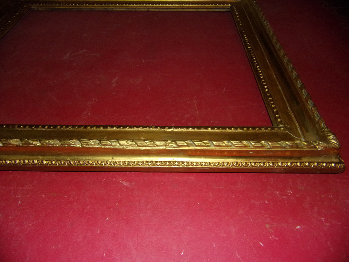 Cadre époque 19ème, en bois doré.-photo-2