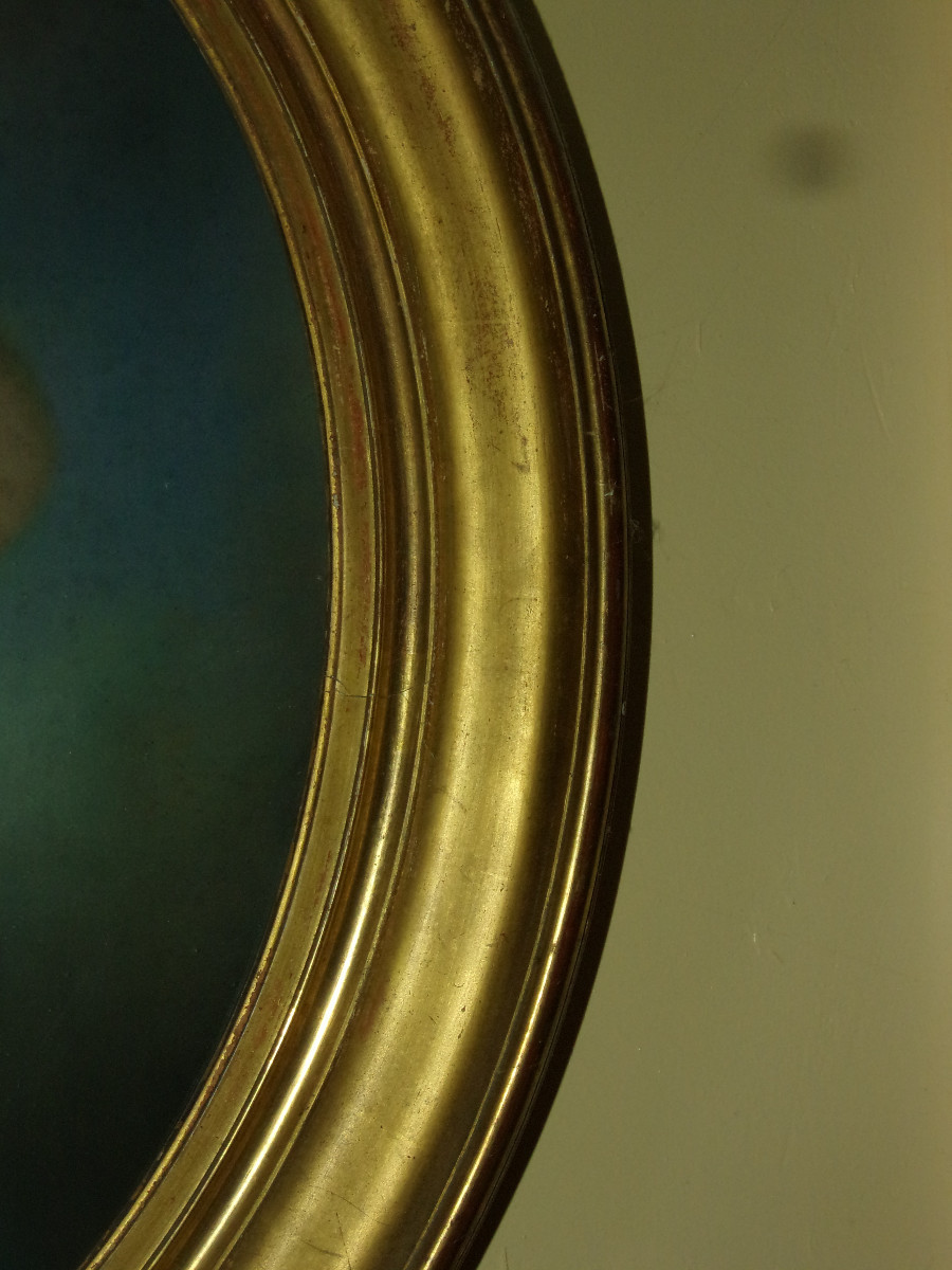 L'élégante au grand  Chapeau, pastel époque fin 18ème.-photo-3