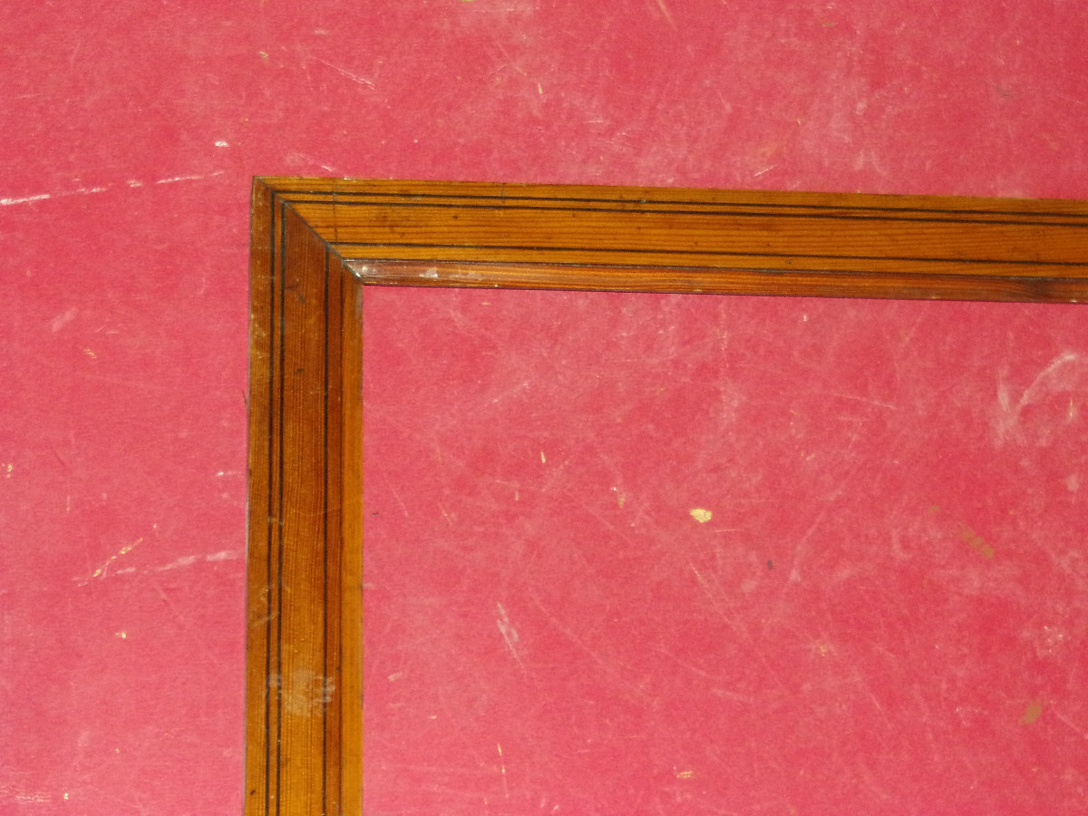  Cadre En Bois  Pitchpin, époque 19ème.-photo-2