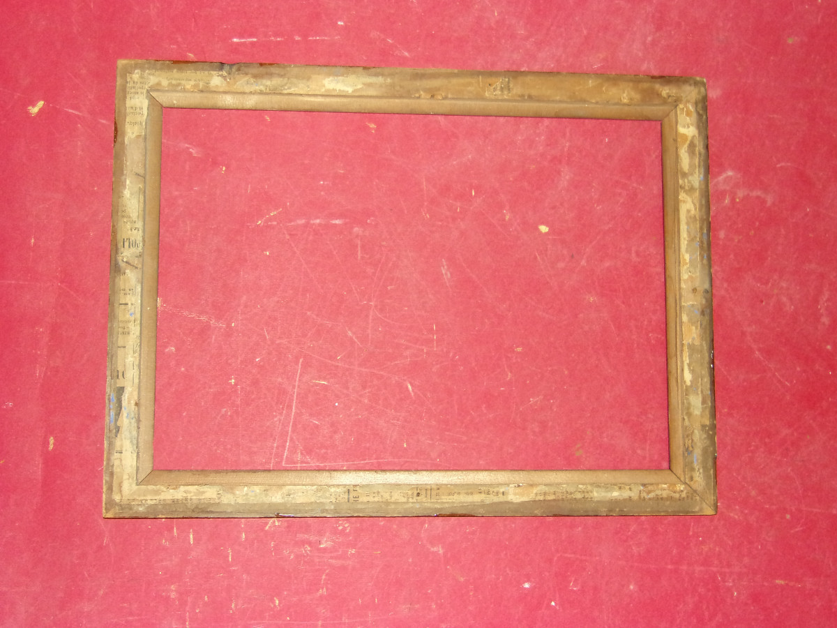  Cadre En Bois  Pitchpin, époque 19ème.-photo-4