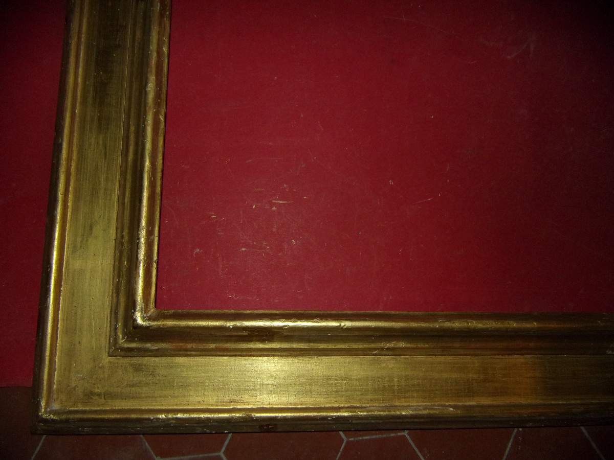 Cadre époque 19ème, en bois doré.-photo-1