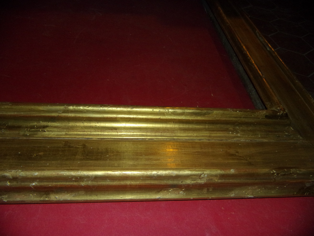 Cadre époque 19ème, en bois doré.-photo-3