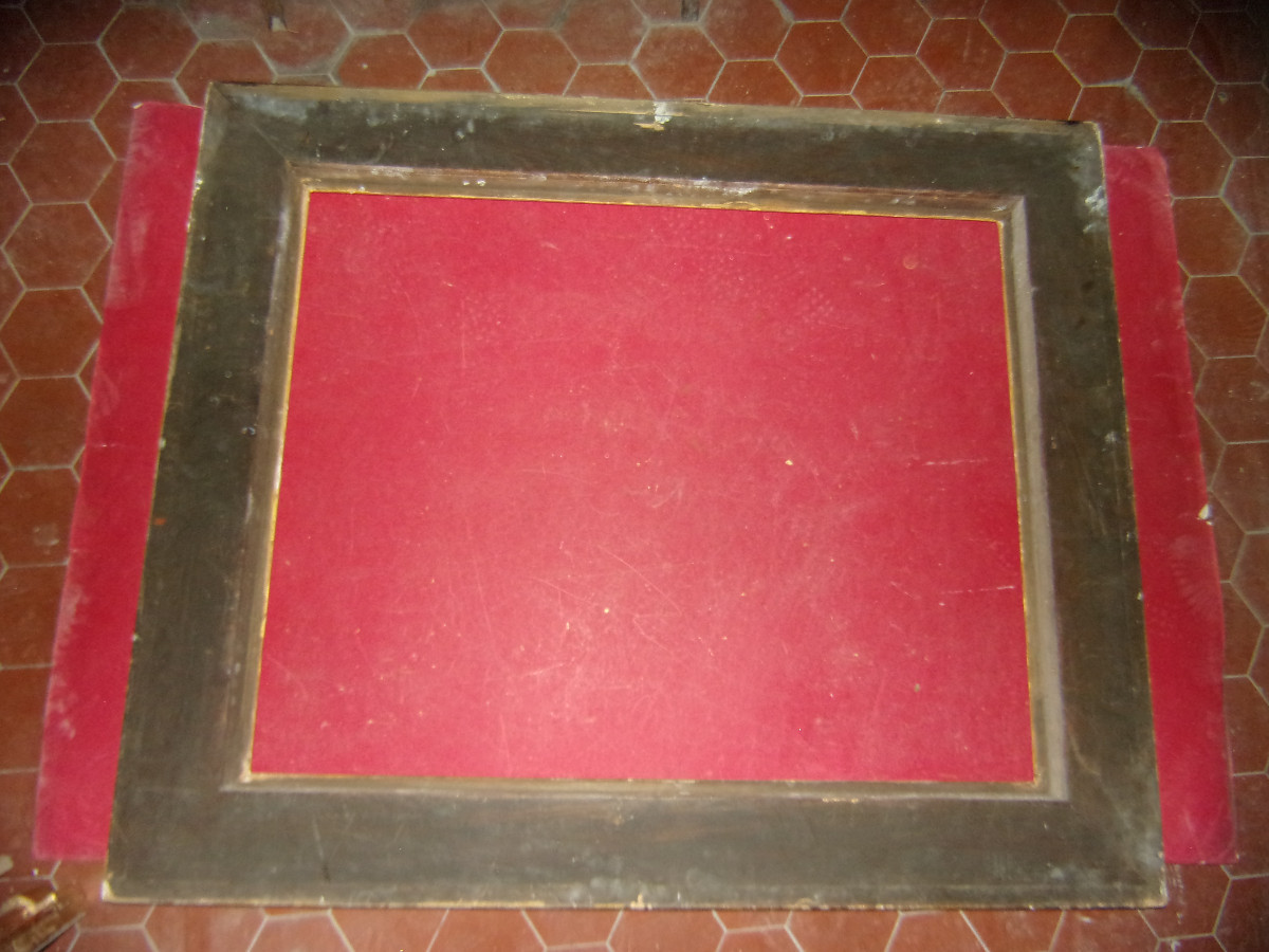 Cadre époque 19ème, en bois doré.-photo-4