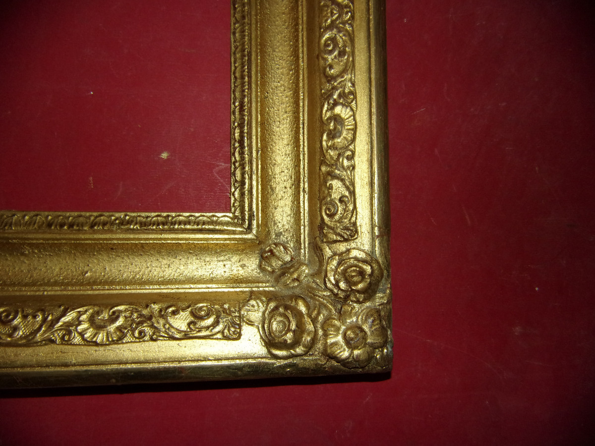 Cadre époque 19ème, en bois doré.-photo-4