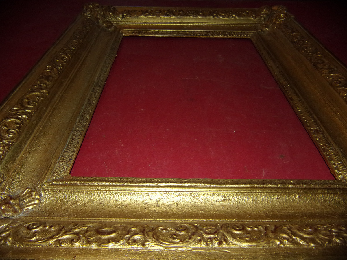 Cadre époque 19ème, en bois doré.-photo-3