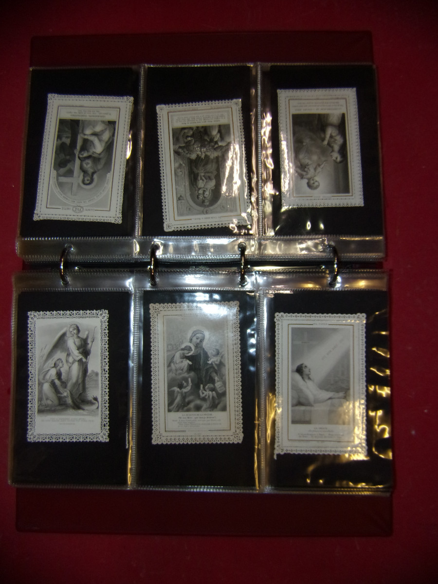 Album Images pieuses, canivets époque 19ème.-photo-4