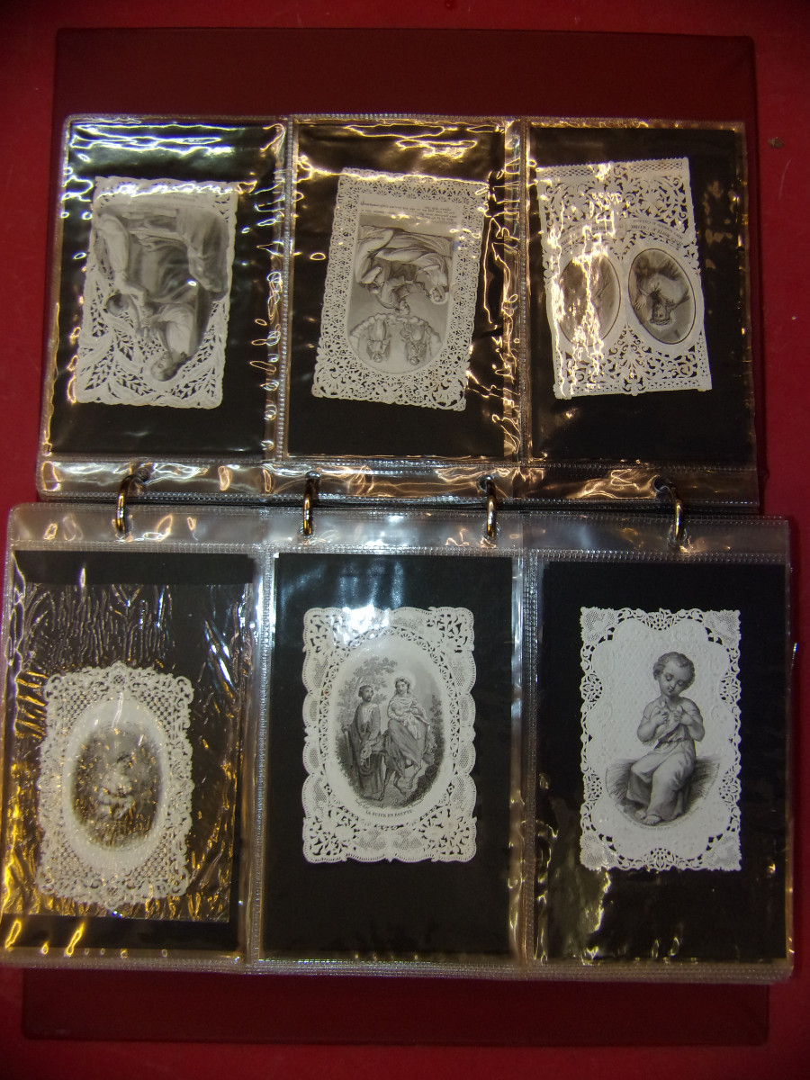 Album Images pieuses, canivets époque 19ème.-photo-4