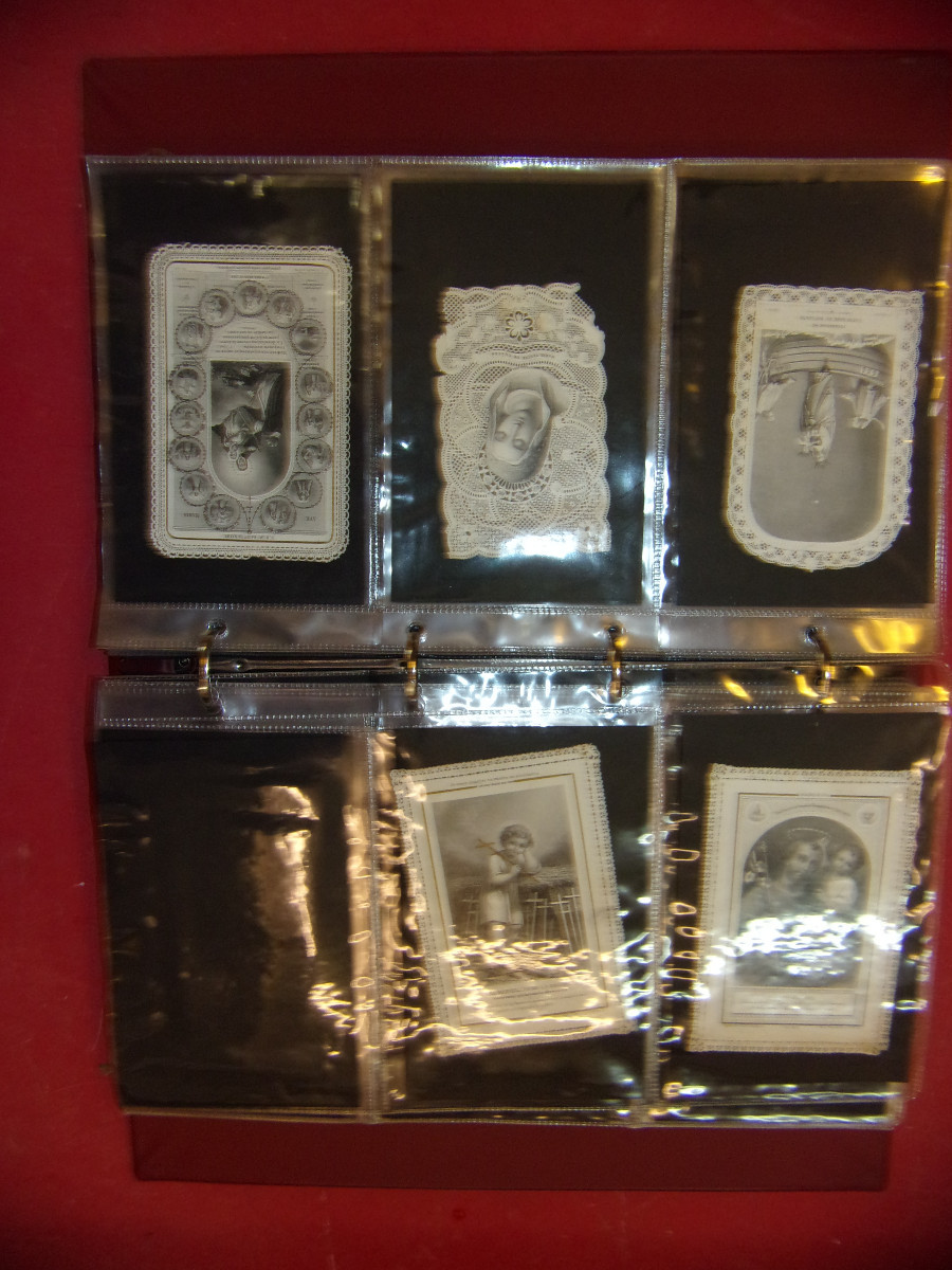 Album Images pieuses, canivets époque 19ème.-photo-5