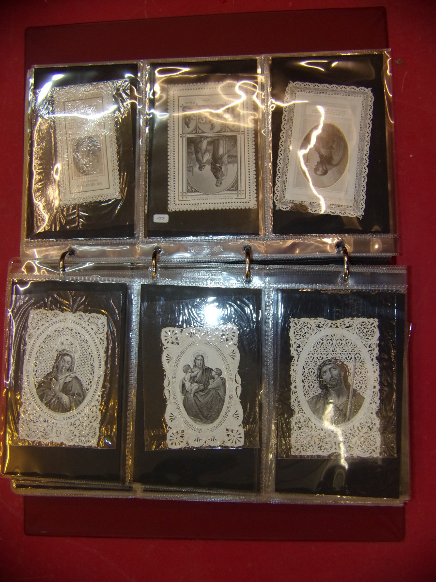 Album Images pieuses, canivets époque 19ème.