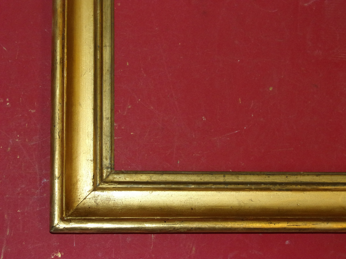Cadre époque 19ème, en bois doré.-photo-1