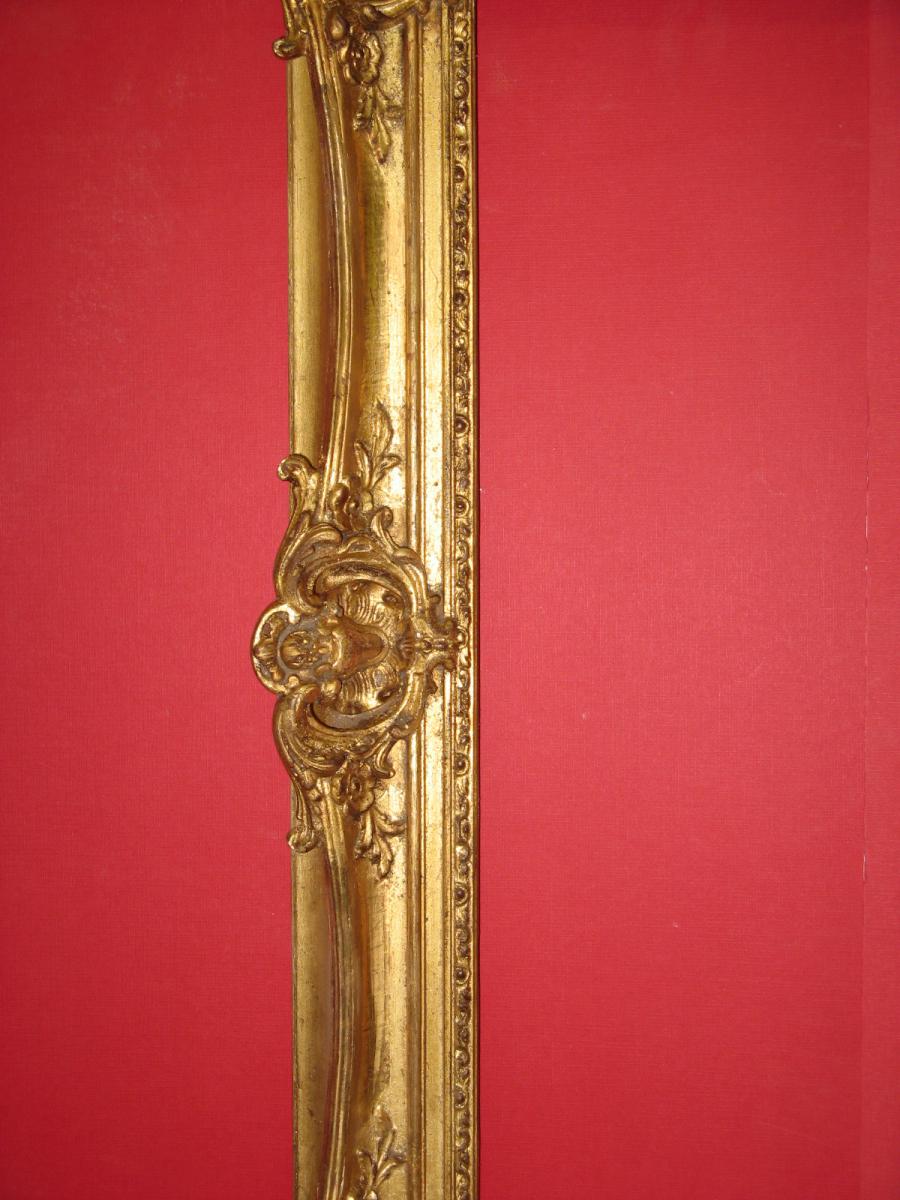 Cadre époque 19ème En Bois Doré.-photo-2