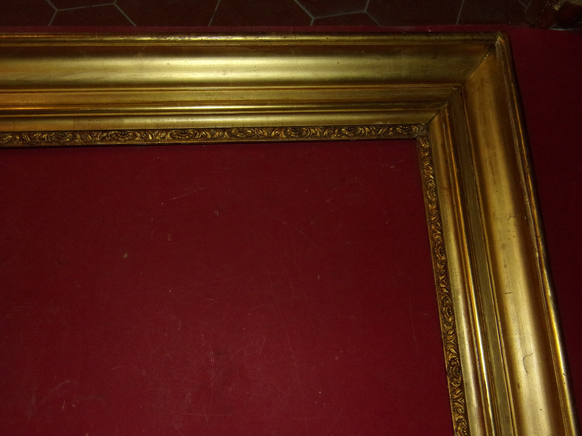 Cadre époque 19ème, en bois doré.-photo-3