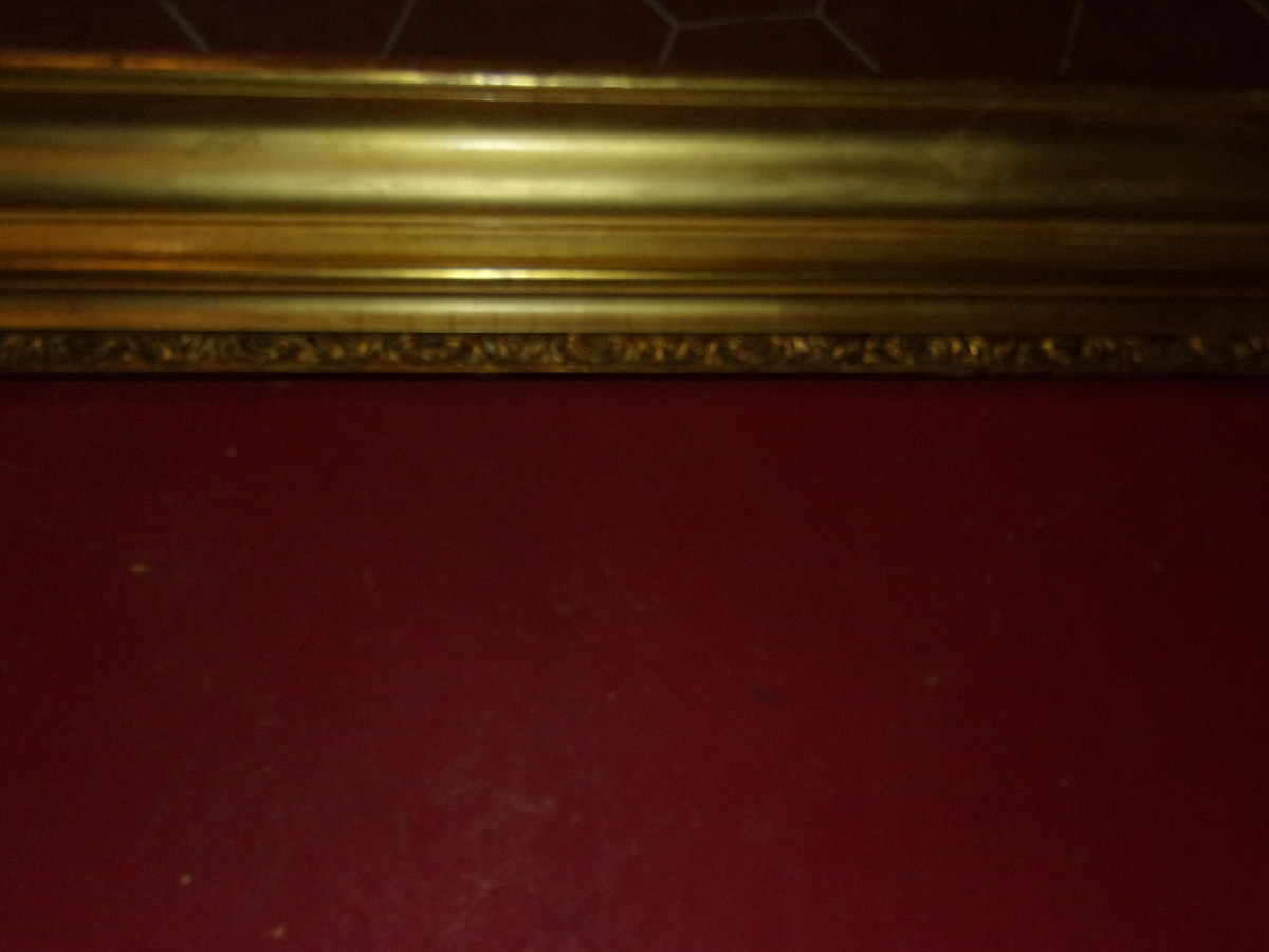 Cadre époque 19ème, en bois doré.-photo-2