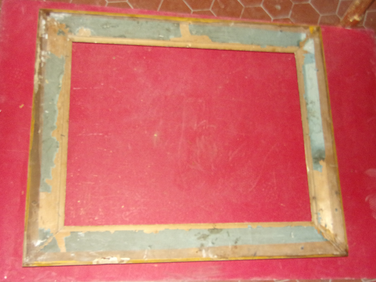 Cadre époque 19ème, en bois doré.-photo-4