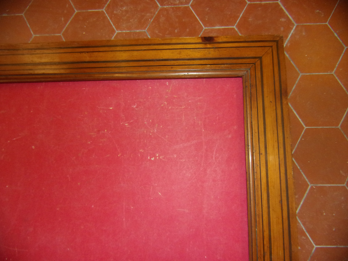  Large Pair Of Pitchpine Wood Frames, 19th Century.-photo-4