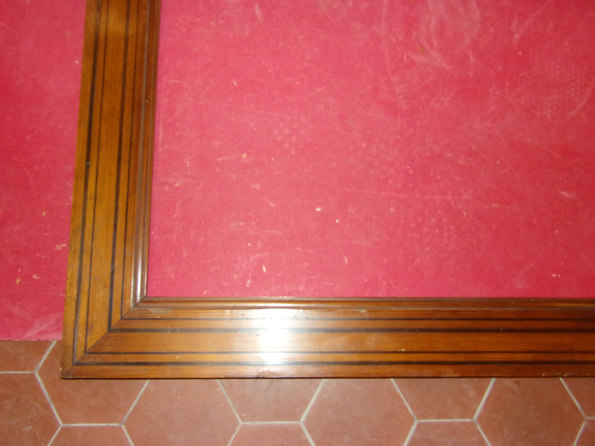  Large Pair Of Pitchpine Wood Frames, 19th Century.-photo-2