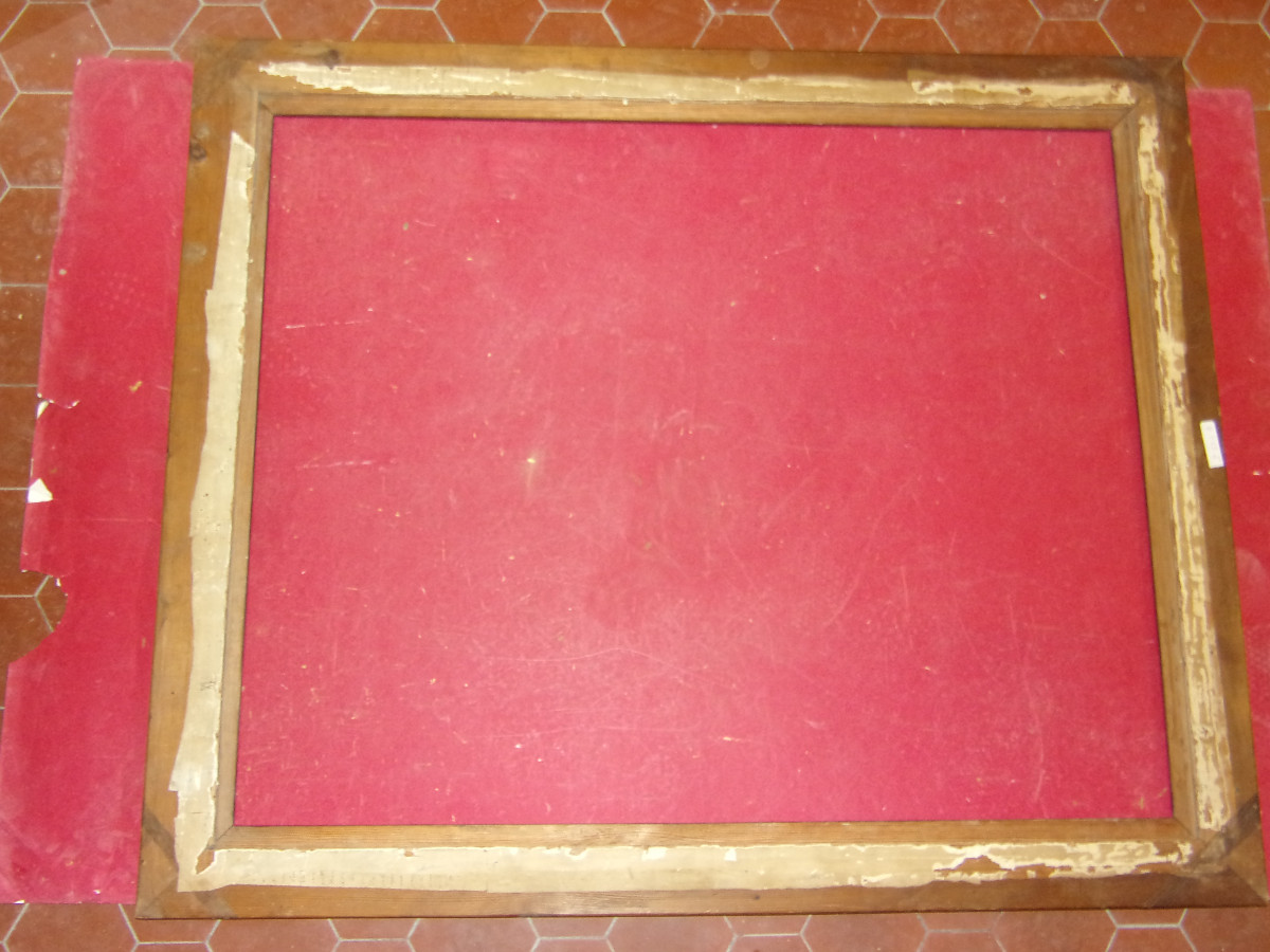  Large Pair Of Pitchpine Wood Frames, 19th Century.-photo-6