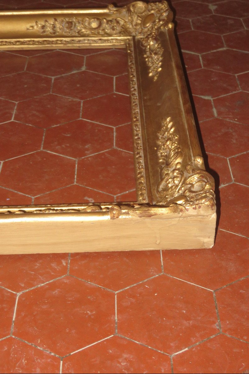 Cadre époque 19ème, en bois doré.-photo-6